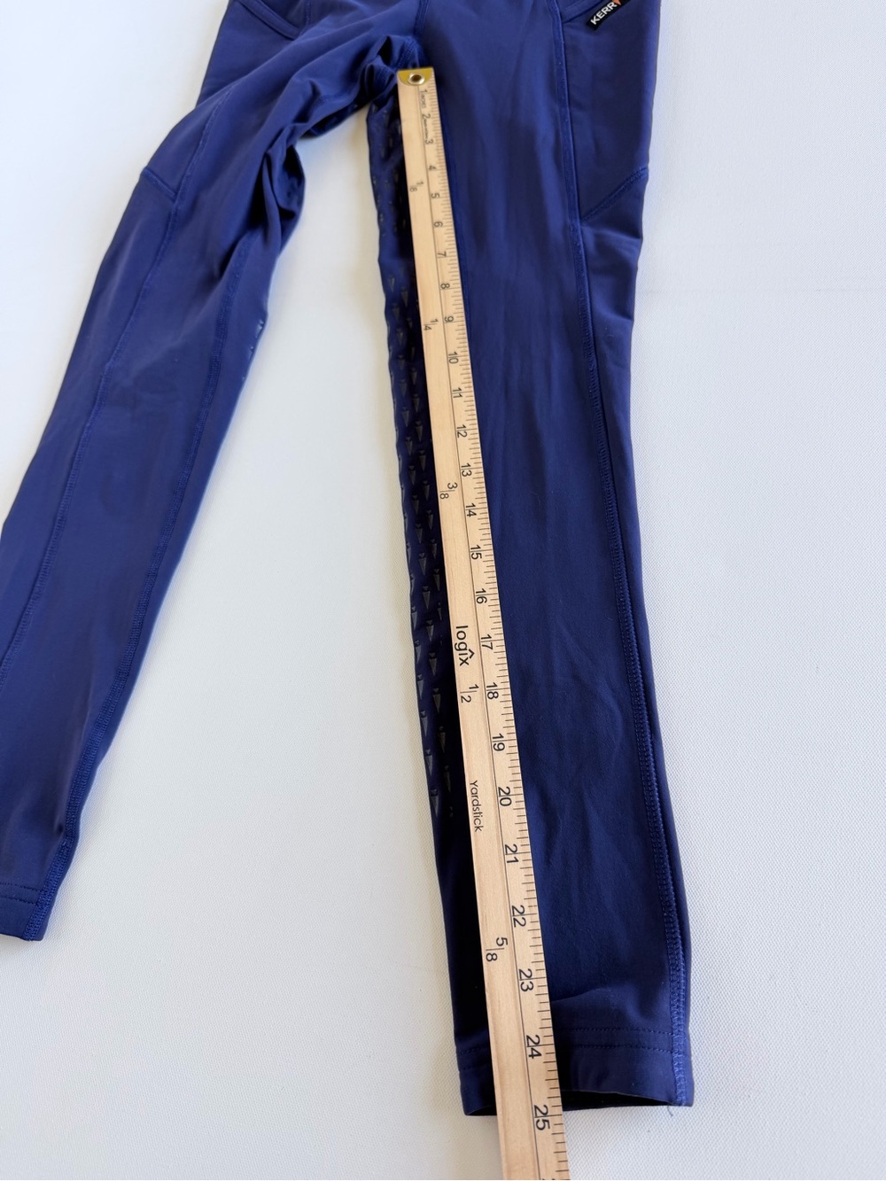 Kerrits GripTek Full Seat Riding Tights Leggings Blue Equestrian Pockets XS - Picture 7 of 13
